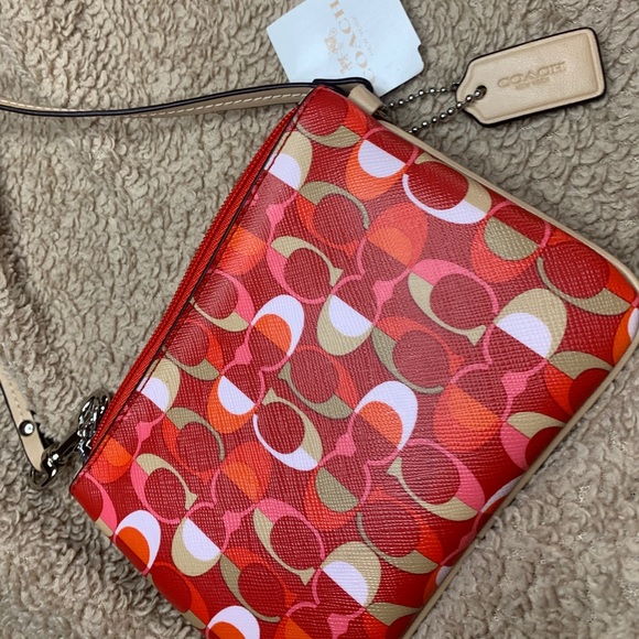 Coach SV/Vermillion Multicolor Wristlet - Picture 3 of 6